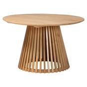 bali & pari Caribic Modern Slatted Acacia Wood Dining Table